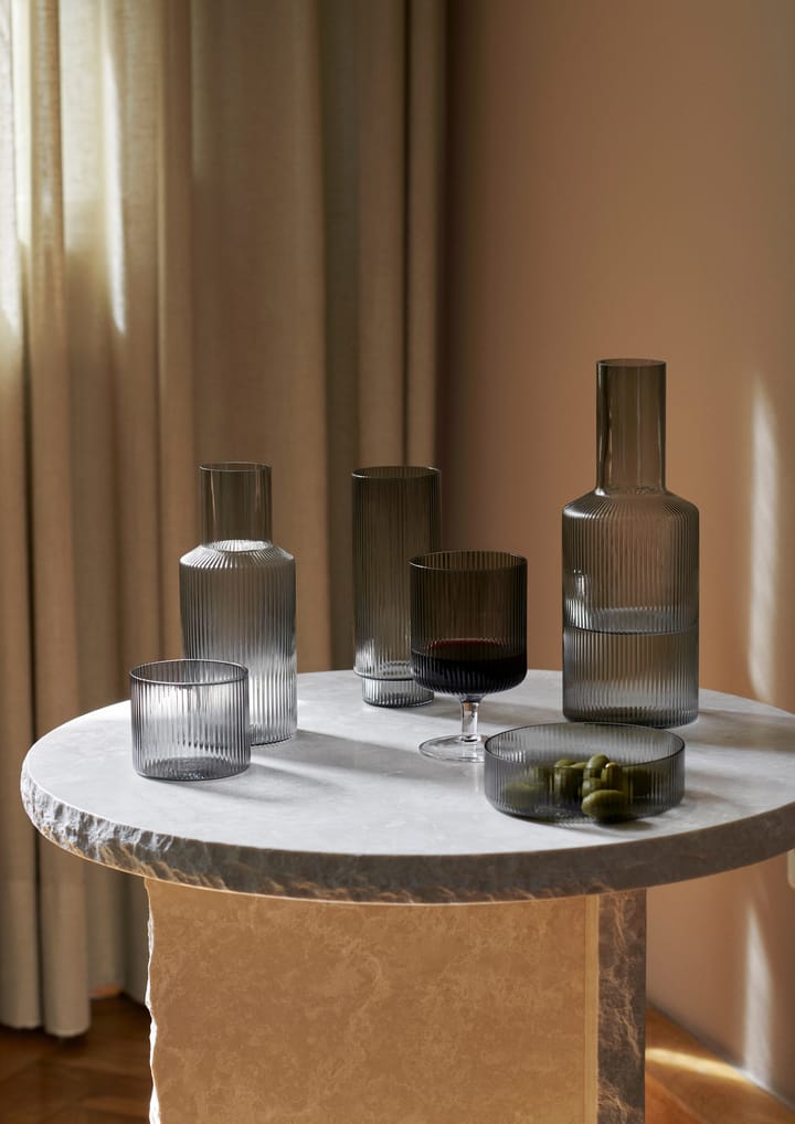 Ripple glas lavt 4-pak, Smoked Grey Ferm Living