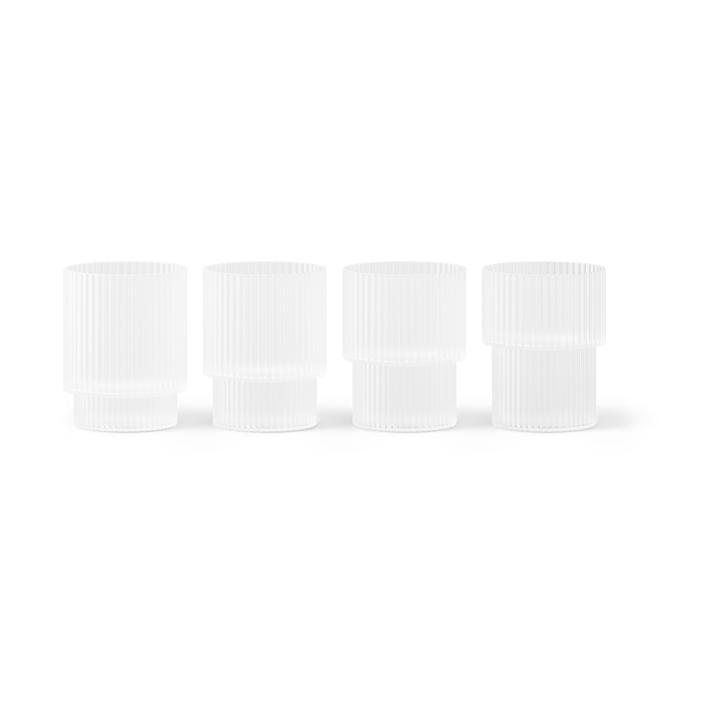 Ripple glas small 6 cl 4-pak - Frosted - Ferm Living