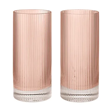 Ripple Highball glas 48 cl 2-pak - Blush - Ferm Living