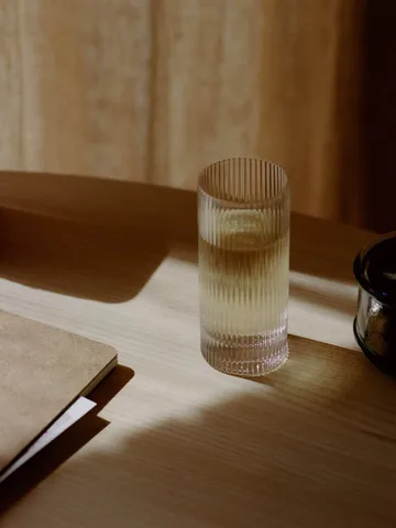 Ripple Highball glas 48 cl 2-pak - Clear - Ferm Living