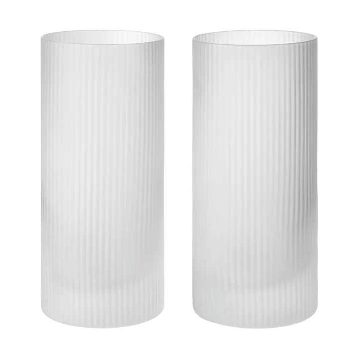 Ripple Highball glas 48 cl 2-pak - Frosted - Ferm Living