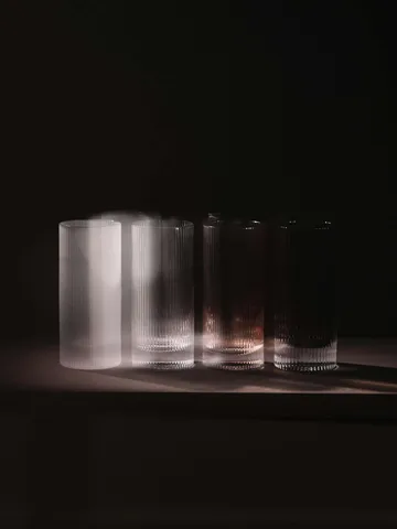 Ripple Highball glas 48 cl 2-pak - Smoked grey - Ferm Living