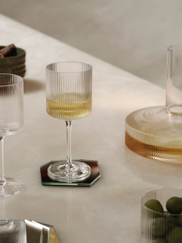 Ripple hvidvinsglas 26 cl 2-pak, Clear Ferm Living