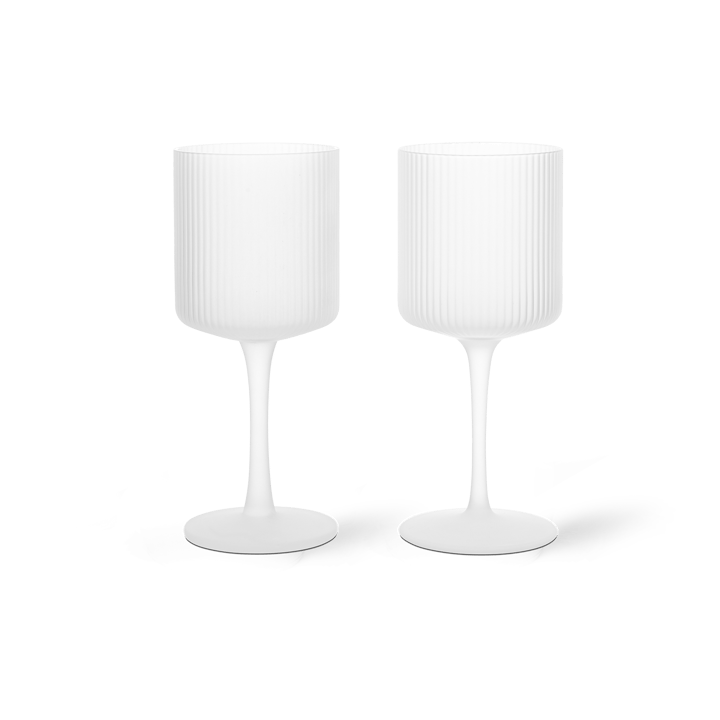 Ripple hvidvinsglas 26 cl 2-pak - Frosted - Ferm Living
