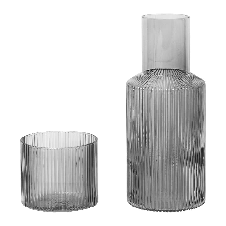 Ripple karaffelsæt - smoked grey - Ferm Living