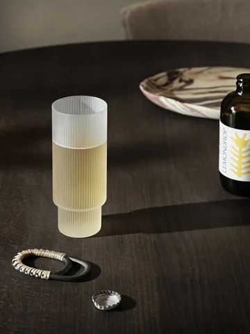 Ripple long drink glas 4-pak - Frosted - Ferm Living