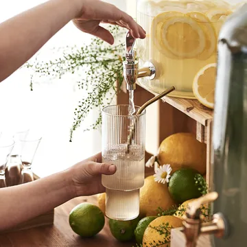 Ripple long drink glas 4-pak - klar - Ferm Living