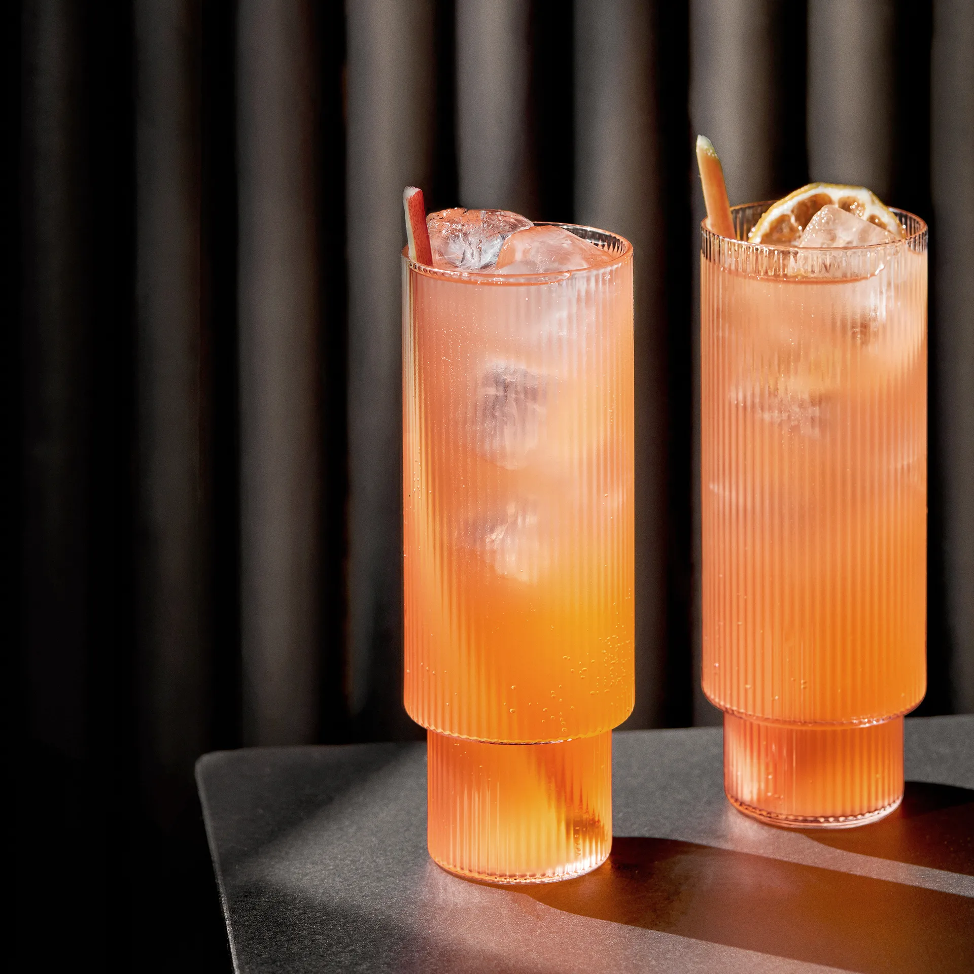 Ripple long drink glas 4-pak, klar Ferm Living