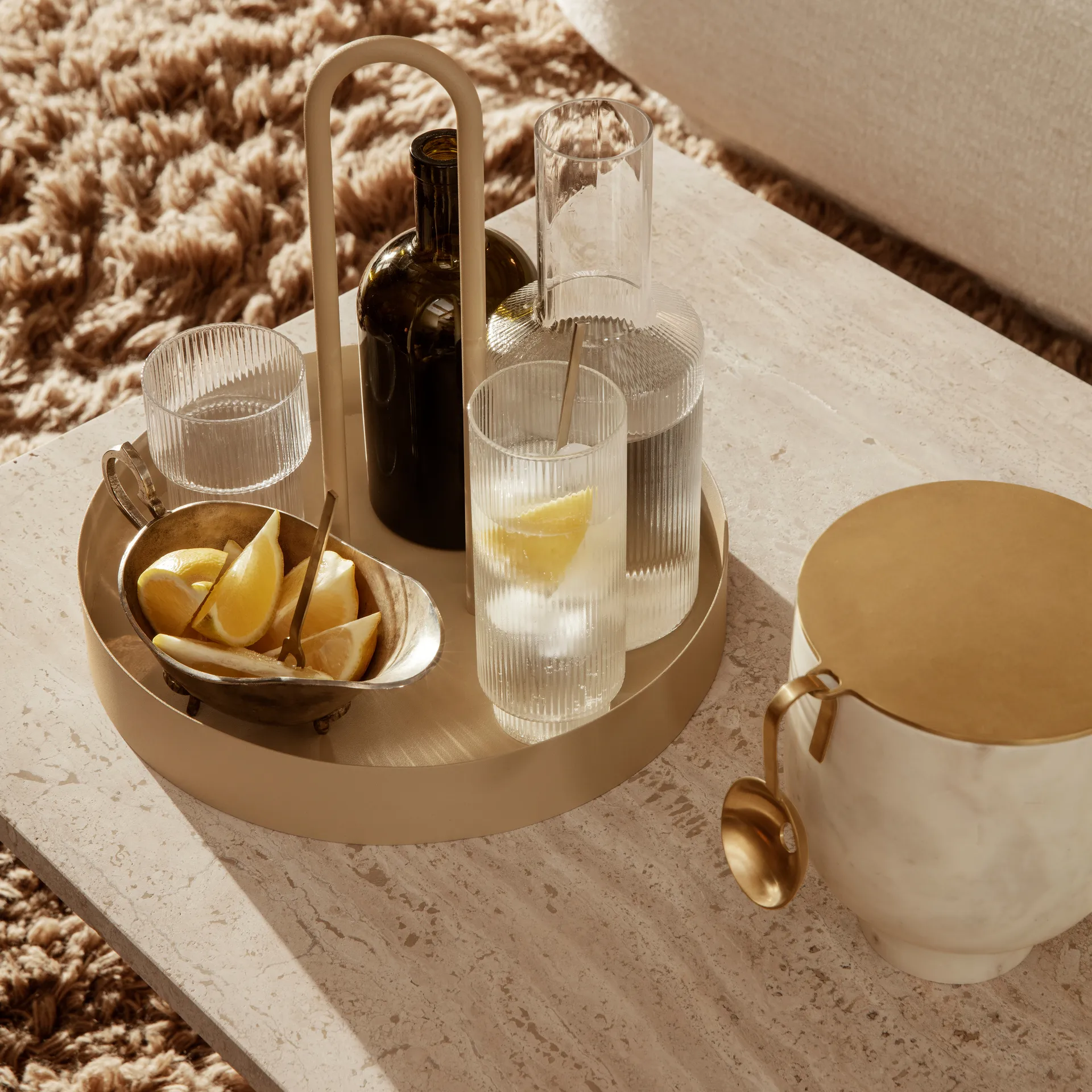Ripple long drink glas 4-pak, klar Ferm Living