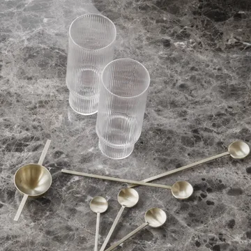 Ripple long drink glas 4-pak - klar - Ferm Living