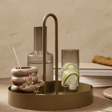 Ripple long drink glas 4-pak - smoked grey - Ferm Living