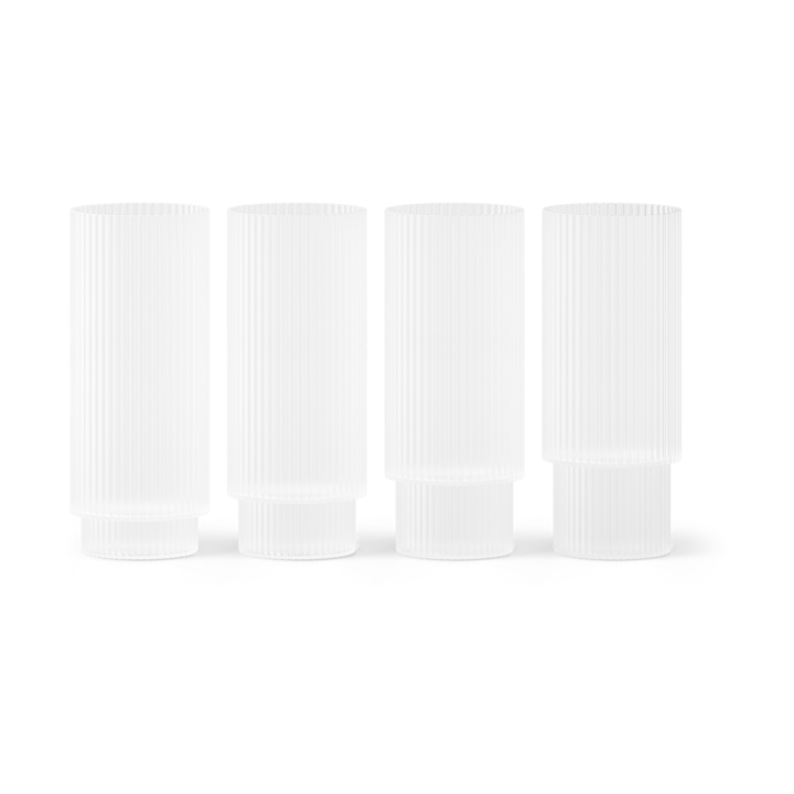 Ripple long drink-glas pakke med 4 - Frosted - Ferm Living