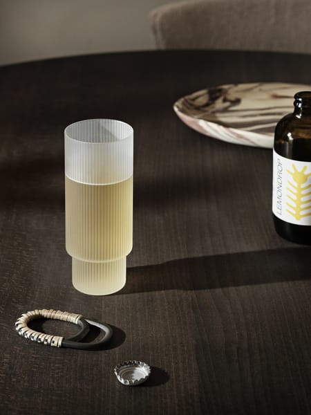Ripple long drink-glas pakke med 4, Frosted Ferm Living