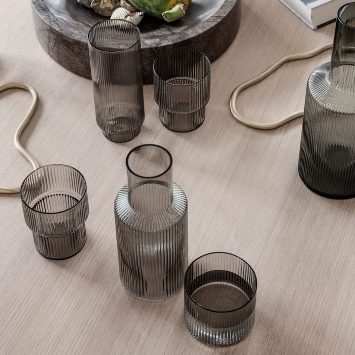 Ripple long drink-glas pakke med 4, smoked grey Ferm Living