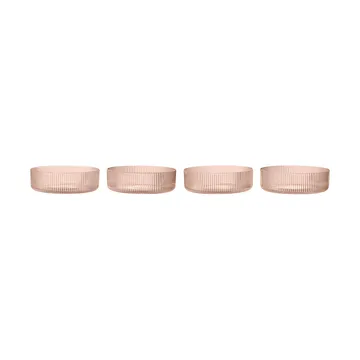 Ripple morgenmadsskål 4-pak - Blush - Ferm Living