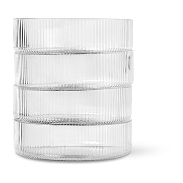 Ripple morgenmadsskål 4-pak - Clear - Ferm Living