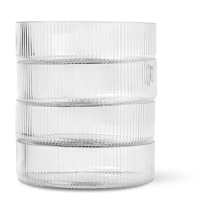 Ripple morgenmadsskål 4-pak, Clear Ferm Living