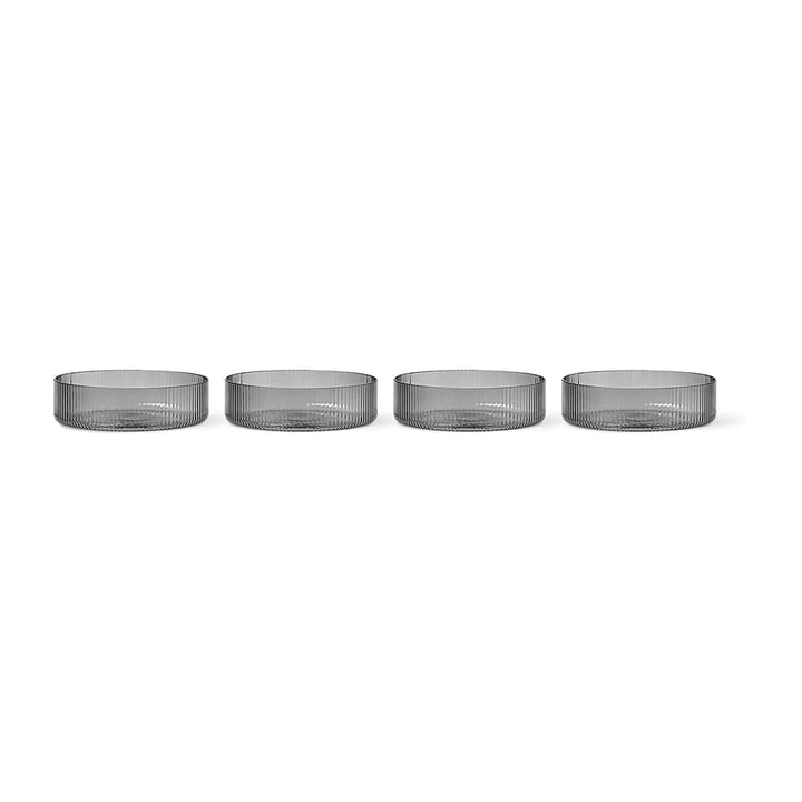 Ripple morgenmadsskål 4-pak - Smoked grey - Ferm Living