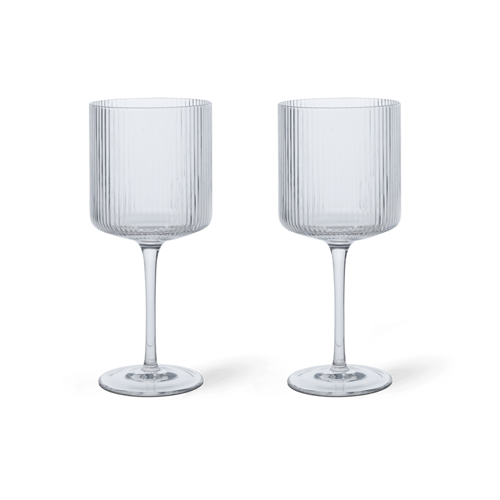 Ripple rødvinsglas 32,5 cl 2-pak - Clear - Ferm Living