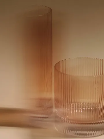 Ripple tumbler glas 25 cl 2-pak - Blush - Ferm Living