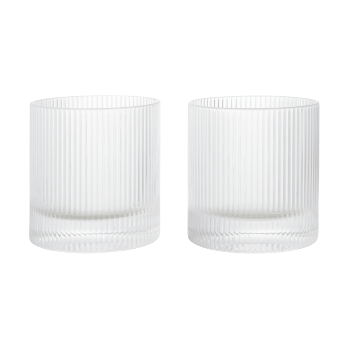 Ripple tumbler glas 25 cl 2-pak, Clear Ferm Living