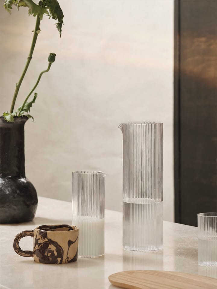 Ripple vandkaraffel 1,12 L, Clear Ferm Living