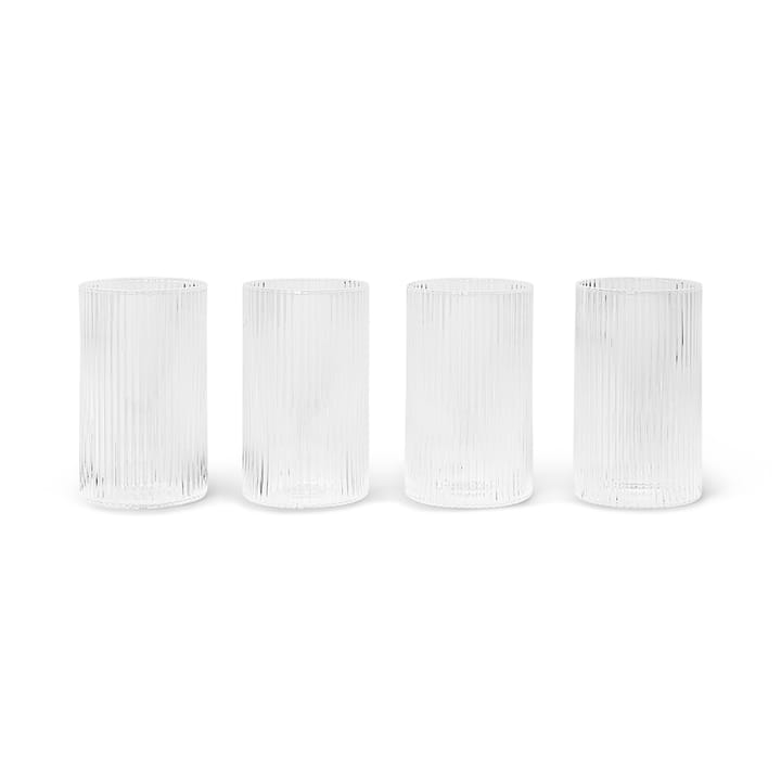 Ripple verrines glas 14 cl 4-pack - Clear - Ferm Living
