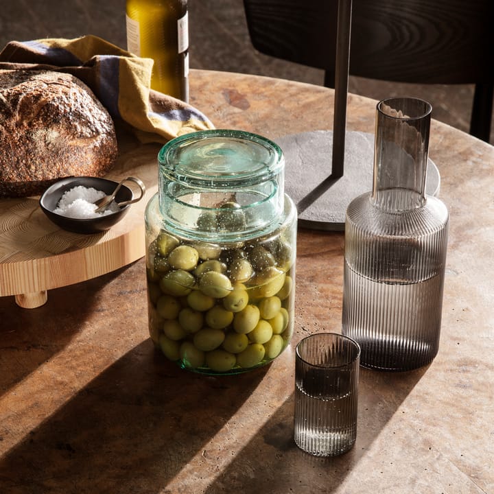 Ripple verrines glas 14 cl 4-pack, Smoked grey Ferm Living