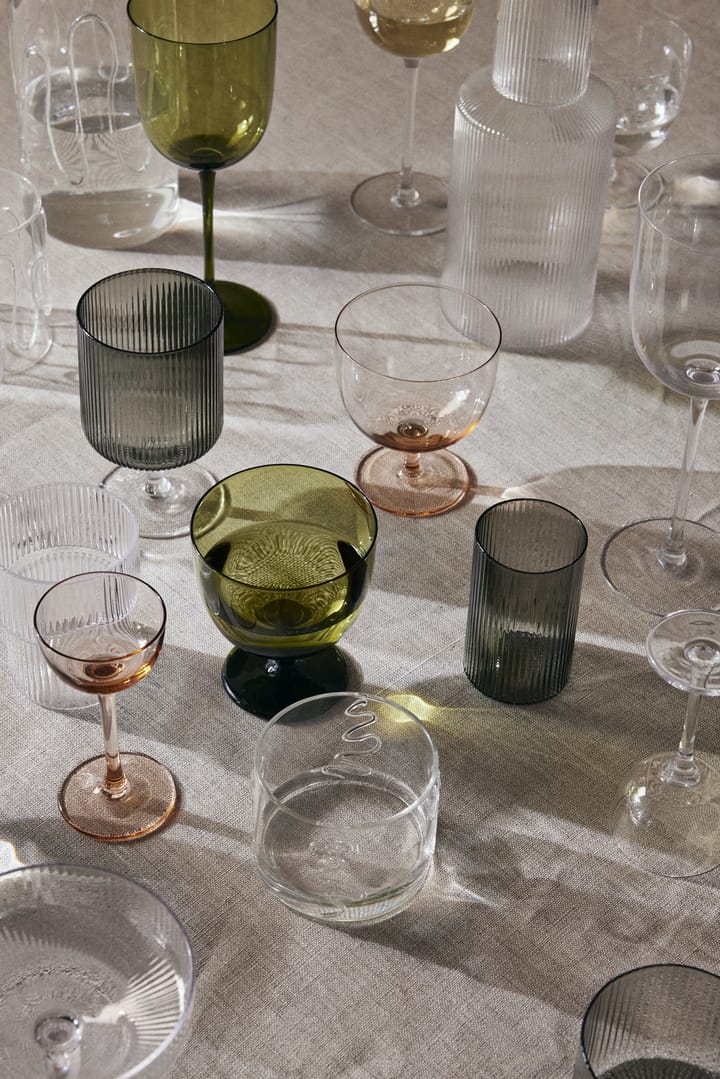 Ripple verrines glas 14 cl 4-pack, Smoked grey Ferm Living