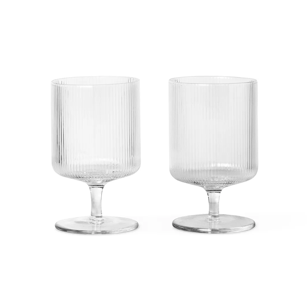Ripple vinglas 2-pak, Klarglas Ferm Living