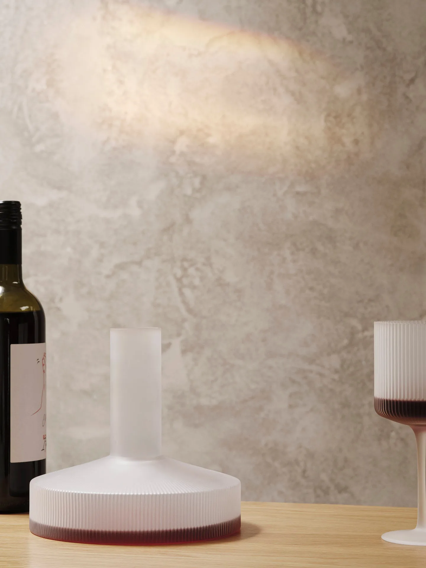 Ripple vinkaraffel, Frosted Ferm Living