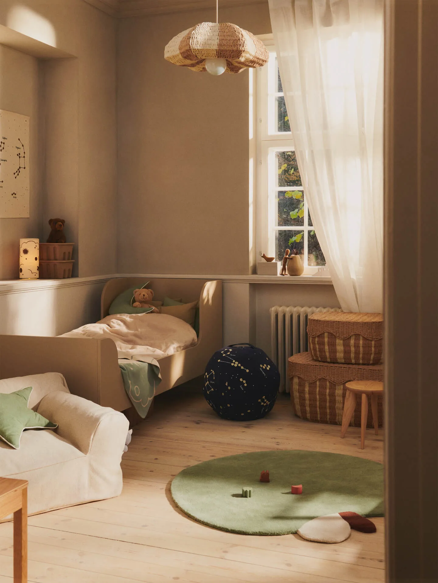 Rivan lampeskærm, Natural-off-white Ferm Living