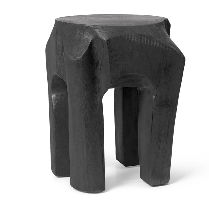 Root skammel/taburet Ø30x40 cm - Black stained - Ferm Living
