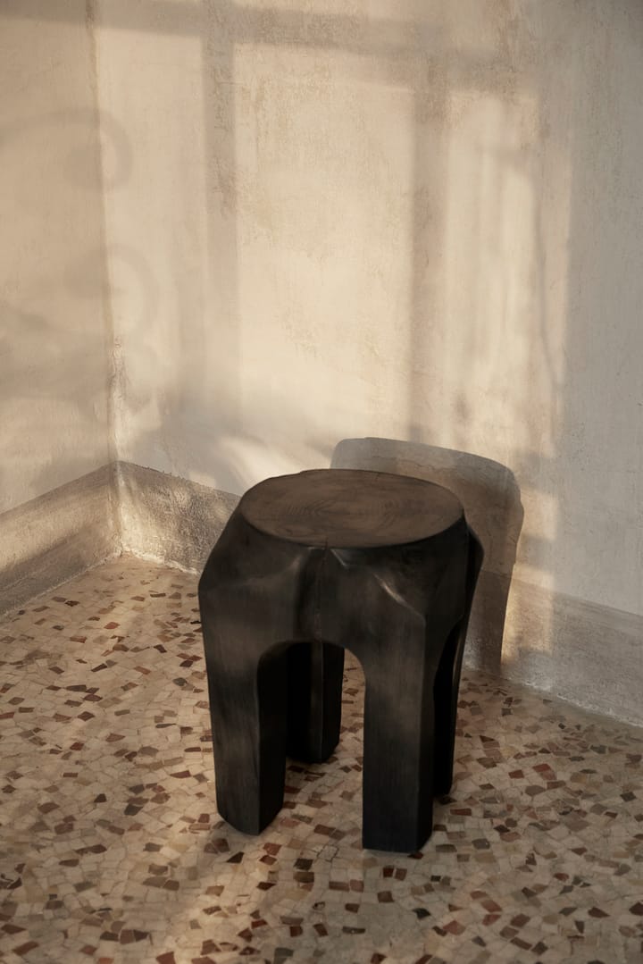 Root skammel/taburet Ø30x40 cm, Black stained Ferm Living
