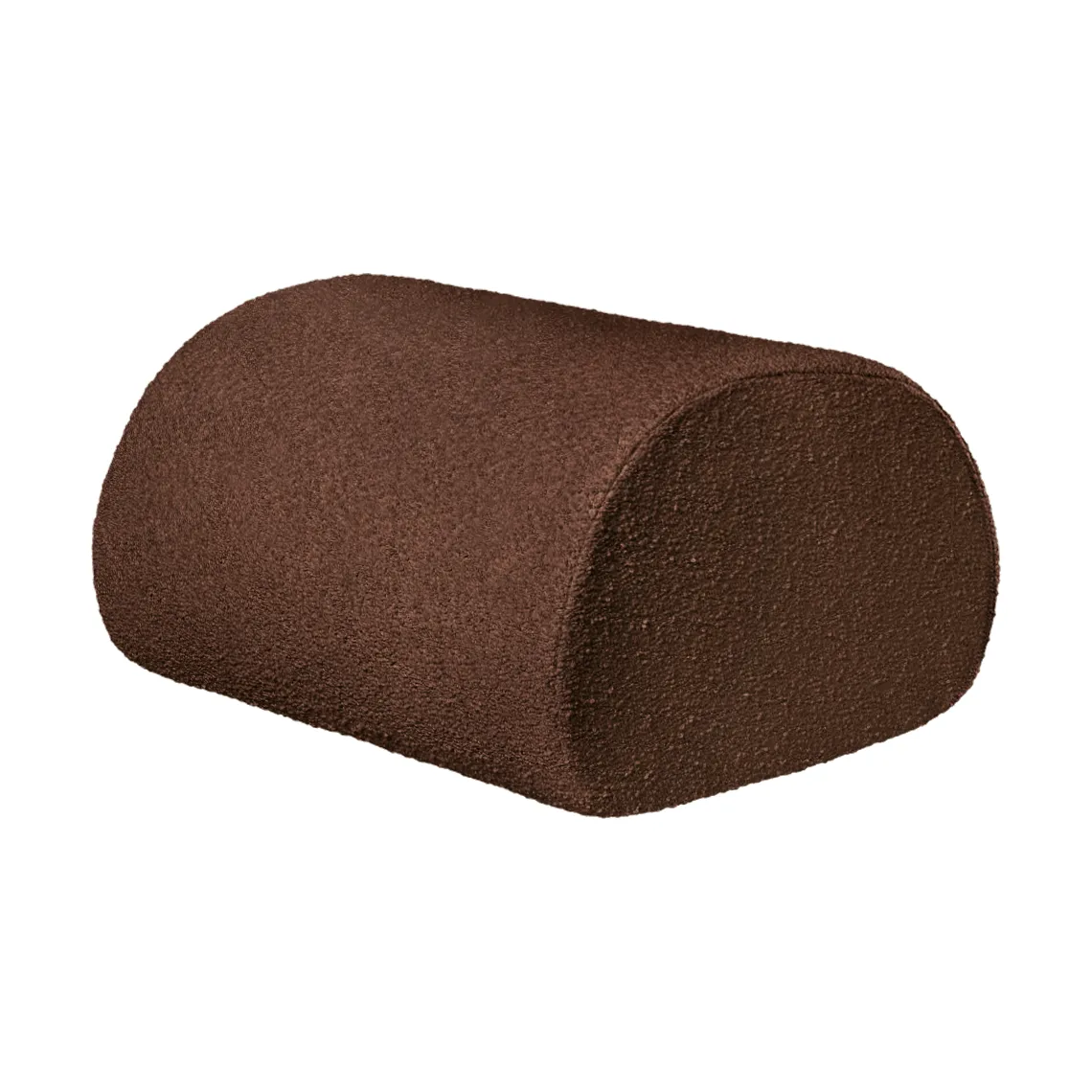Rouli Pouf Pure Bouclé siddepuf, Chestnut brown Ferm Living
