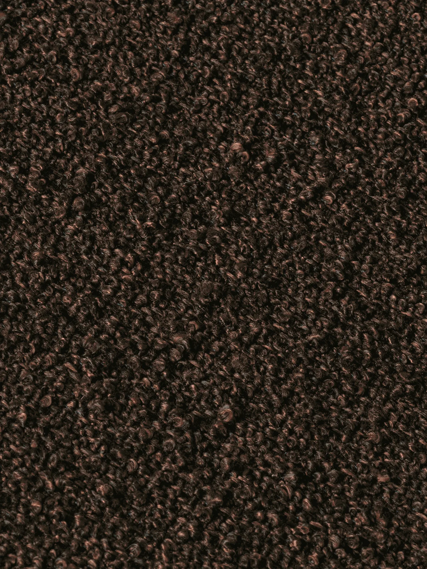 Rouli Pouf Pure Bouclé siddepuf, Chestnut brown Ferm Living