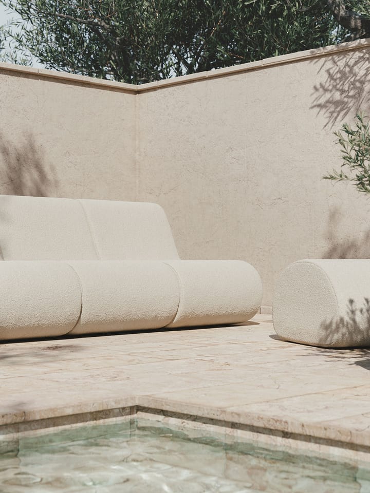 Rouli Pouf Pure Bouclé siddepuf, Off-white Ferm Living