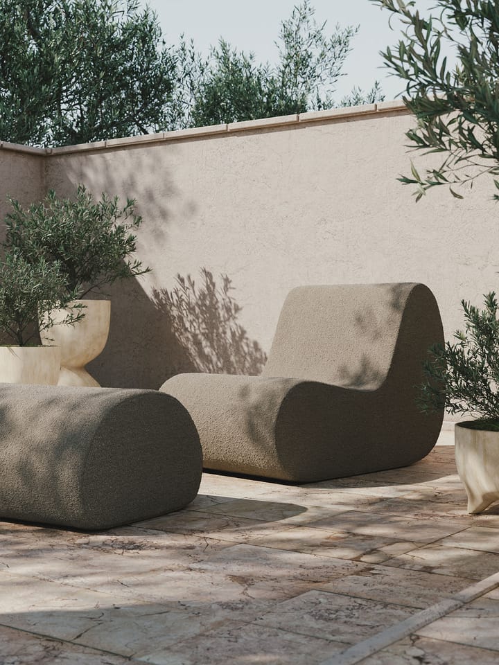 Rouli Pouf Pure Bouclé siddepuf, Sand Ferm Living