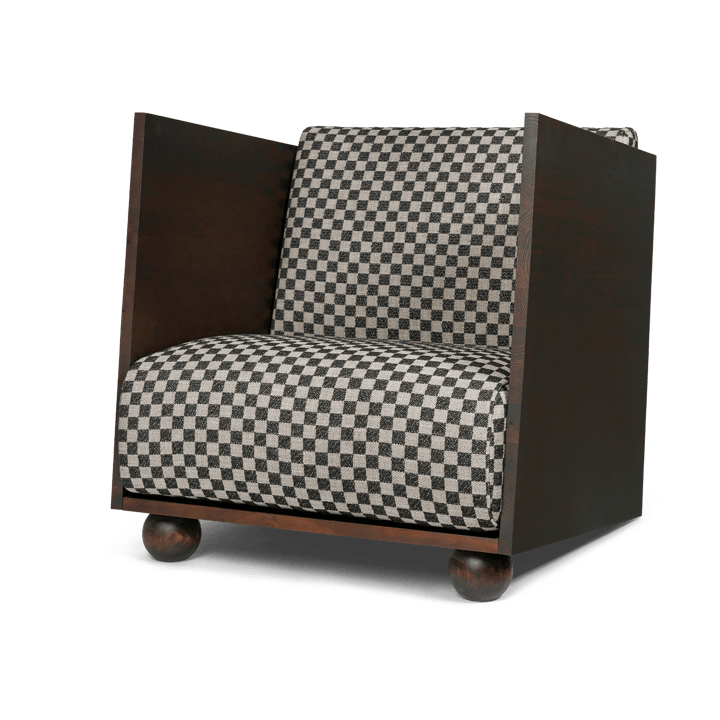 Rum Lounge Chair Check - Dark Stained/Sand/Black - ferm LIVING