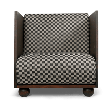 Rum Lounge Chair Check - Dark Stained/Sand/Black - Ferm Living