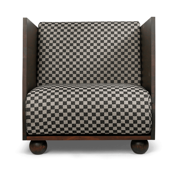 Rum Lounge Chair Check, Dark Stained/Sand/Black Ferm Living