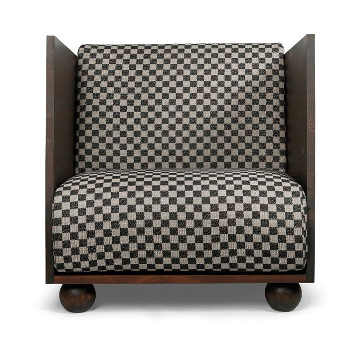 Rum Lounge Chair Check - Dark Stained/Sand/Black - ferm LIVING