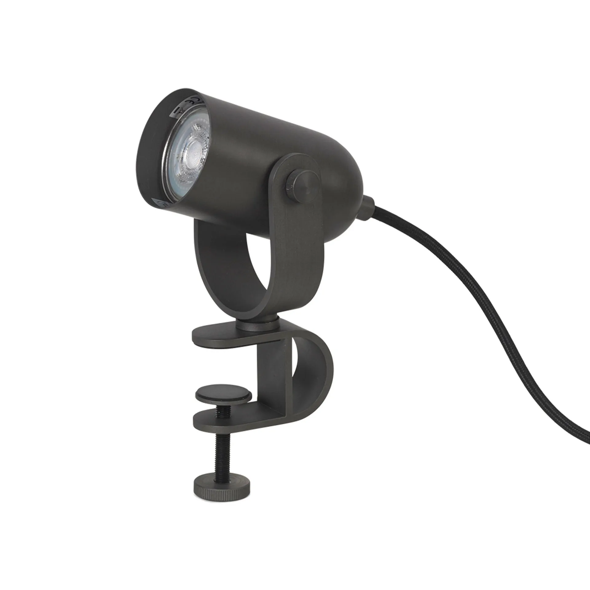 Ruuvi klemmelampe Ø6x16 cm, Blackened iron Ferm Living