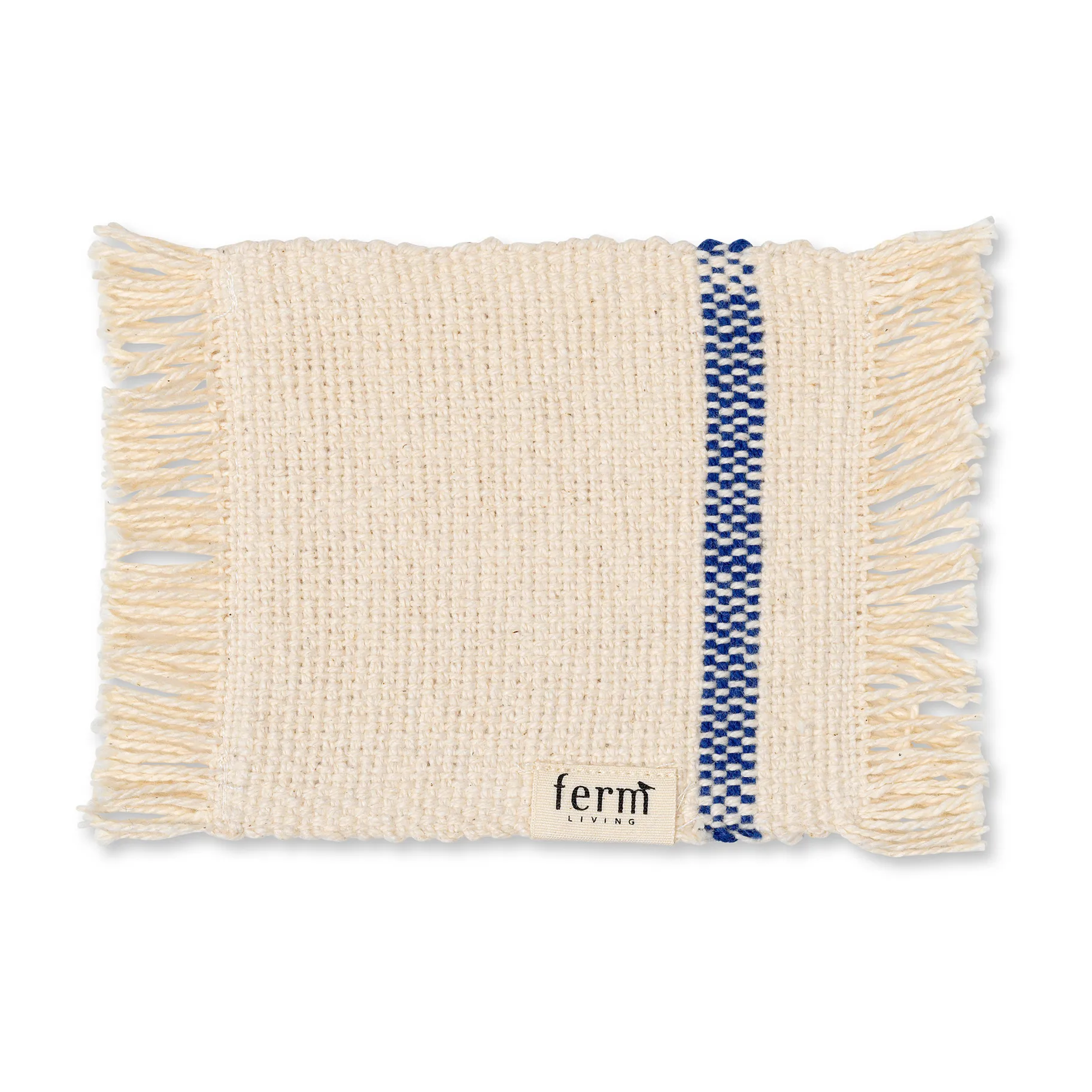 Savor coasters 4-pak 10x14 cm, Offwhite/Blue Ferm Living