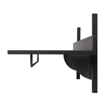 Sector hylde med stang 37x87 cm - Black ash-black brass - ferm LIVING