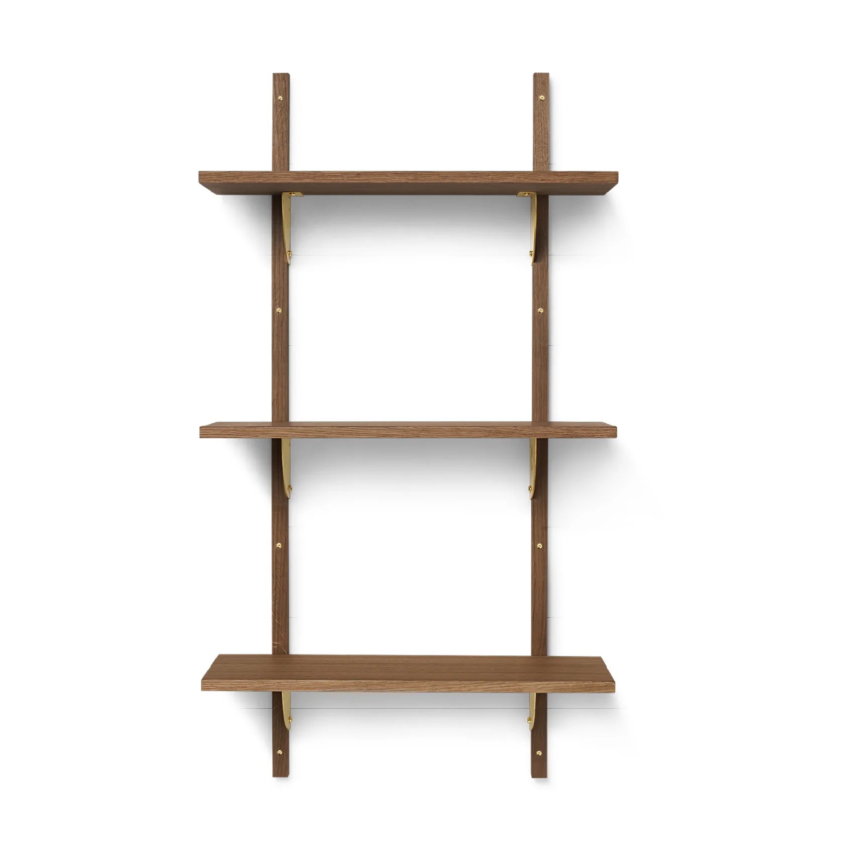 Sector hylde triple narrow, Smoked Oak, brass Ferm Living