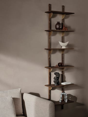 Sector hylde triple narrow - Smoked Oak, brass - Ferm Living