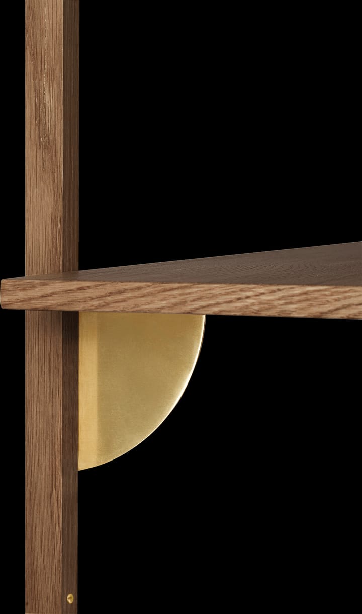 Sector hylde triple wide, Smoked Oak, brass Ferm Living