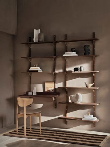 Sector hylde triple wide - Smoked Oak, brass - Ferm Living