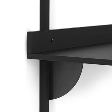 Sector skrivebord - Black ash/Black brass - ferm LIVING